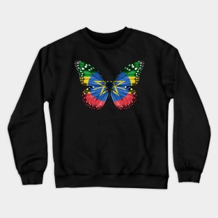 Ethiopian Flag  Butterfly - Gift for Ethiopian From Ethiopia Crewneck Sweatshirt